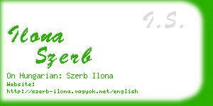 ilona szerb business card